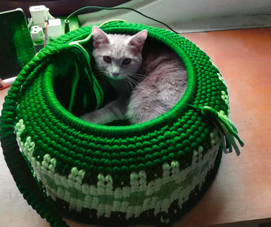 Tuna Can Cat Bed Crochet Pattern